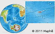 Physical Location Map of the area around 47° 24' 32" S, 9° 16' 30" W