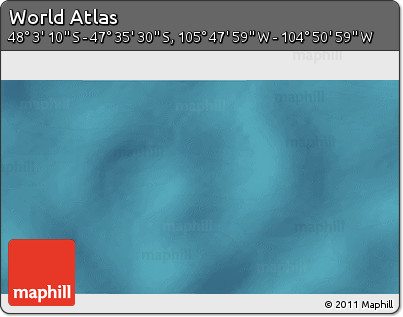Satellite 3D Map of the Area around 47° 49' 20" S, 105° 19' 29" W