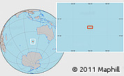 Gray Location Map of the area around 47° 49' 20" S, 106° 19' 29" E