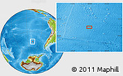 Physical Location Map of the area around 47° 49' 20" S, 108° 43' 29" W