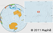 Political Location Map of the area around 47° 49' 20" S, 116° 31' 30" E