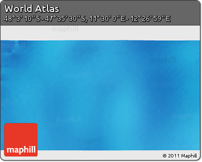 Physical 3D Map of the Area around 47° 49' 20" S, 11° 58' 29" E