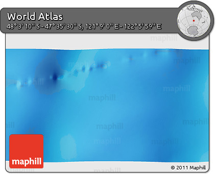 Physical 3D Map of the Area around 47° 49' 20" S, 121° 37' 30" E