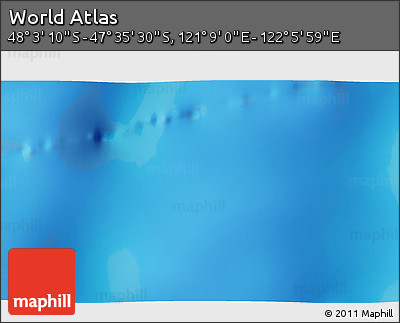 Physical 3D Map of the Area around 47° 49' 20" S, 121° 37' 30" E