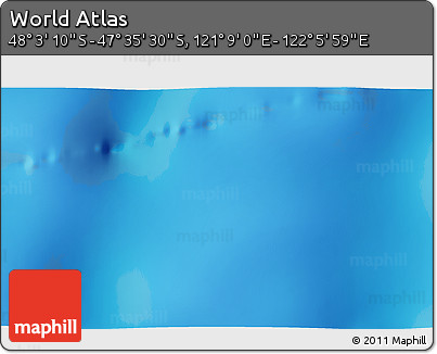 Physical 3D Map of the Area around 47° 49' 20" S, 121° 37' 30" E