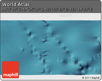 Satellite 3D Map of the Area around 47° 49' 20" S, 123° 19' 29" E