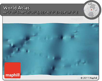 Satellite 3D Map of the Area around 47° 49' 20" S, 124° 10' 30" E