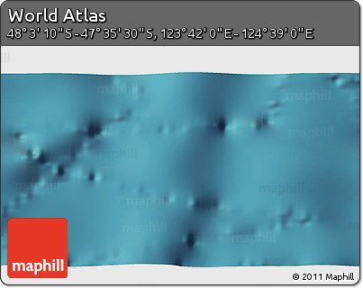 Satellite 3D Map of the Area around 47° 49' 20" S, 124° 10' 30" E
