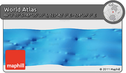 Physical Panoramic Map of the Area around 47° 49' 20" S, 124° 10' 30" E