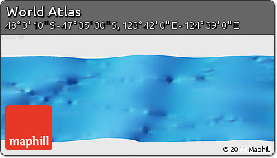 Physical Panoramic Map of the Area around 47° 49' 20" S, 124° 10' 30" E