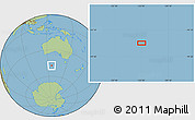 Savanna Style Location Map of the area around 47° 49' 20" S, 125° 52' 30" E