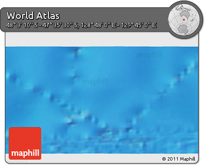 Physical 3D Map of the Area around 47° 49' 20" S, 129° 16' 30" E