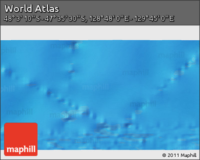 Physical 3D Map of the Area around 47° 49' 20" S, 129° 16' 30" E