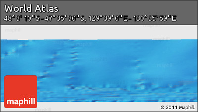 Physical Panoramic Map of the Area around 47° 49' 20" S, 130° 7' 30" E