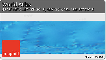Physical Panoramic Map of the Area around 47° 49' 20" S, 130° 7' 30" E
