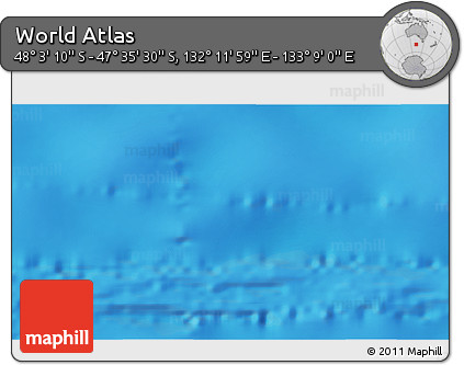 Physical 3D Map of the Area around 47° 49' 20" S, 132° 40' 30" E