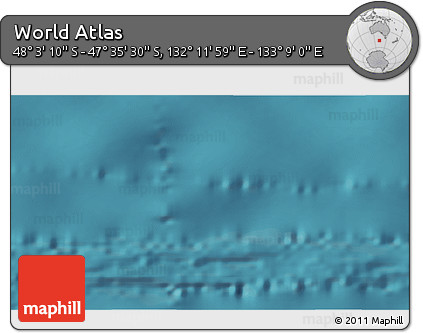 Satellite 3D Map of the Area around 47° 49' 20" S, 132° 40' 30" E
