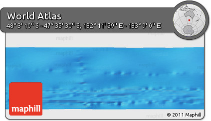 Physical Panoramic Map of the Area around 47° 49' 20" S, 132° 40' 30" E