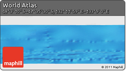 Physical Panoramic Map of the Area around 47° 49' 20" S, 132° 40' 30" E