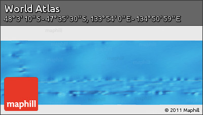 Physical Panoramic Map of the Area around 47° 49' 20" S, 134° 22' 30" E