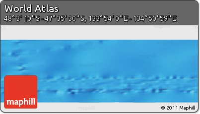 Physical Panoramic Map of the Area around 47° 49' 20" S, 134° 22' 30" E