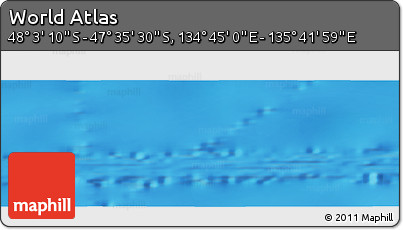 Physical Panoramic Map of the Area around 47° 49' 20" S, 135° 13' 29" E