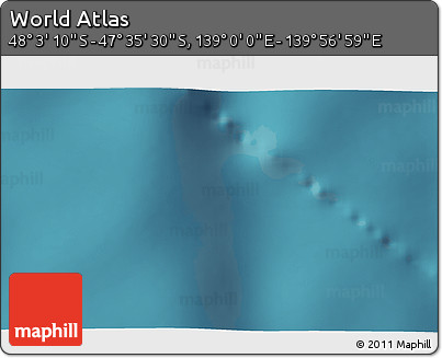 Satellite 3D Map of the Area around 47° 49' 20" S, 139° 28' 29" E