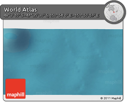Satellite 3D Map of the Area around 47° 49' 20" S, 151° 22' 30" E