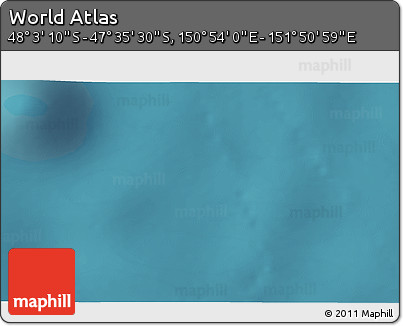 Satellite 3D Map of the Area around 47° 49' 20" S, 151° 22' 30" E