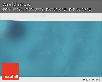 Satellite 3D Map of the Area around 47° 49' 20" S, 151° 22' 30" E