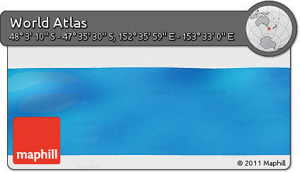 Physical Panoramic Map of the Area around 47° 49' 20" S, 153° 4' 29" E