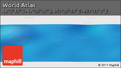 Physical Panoramic Map of the Area around 47° 49' 20" S, 153° 4' 29" E