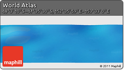 Physical Panoramic Map of the Area around 47° 49' 20" S, 153° 4' 29" E