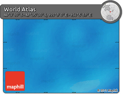 Physical Map of the Area around 47° 49' 20" S, 155° 37' 30" E