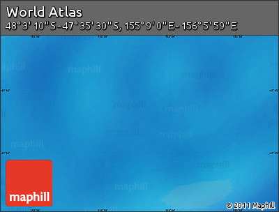 Physical Map of the Area around 47° 49' 20" S, 155° 37' 30" E