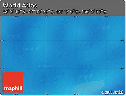 Physical Map of the Area around 47° 49' 20" S, 155° 37' 30" E