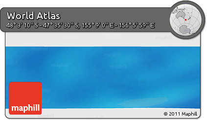Physical Panoramic Map of the Area around 47° 49' 20" S, 155° 37' 30" E