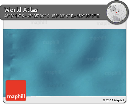 Satellite 3D Map of the Area around 47° 49' 20" S, 159° 1' 30" E
