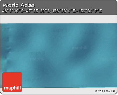 Satellite 3D Map of the Area around 47° 49' 20" S, 159° 1' 30" E