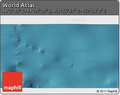 Satellite 3D Map of the Area around 47° 49' 20" S, 162° 25' 30" E