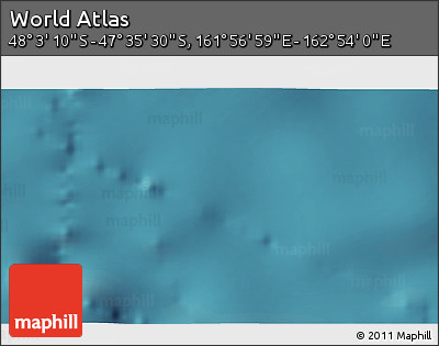 Satellite 3D Map of the Area around 47° 49' 20" S, 162° 25' 30" E