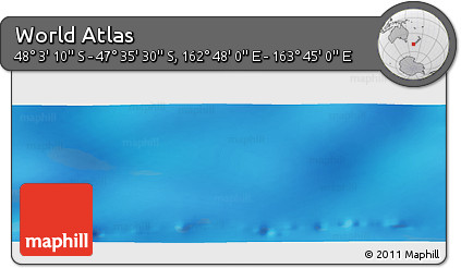 Physical Panoramic Map of the Area around 47° 49' 20" S, 163° 16' 30" E