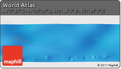 Physical Panoramic Map of the Area around 47° 49' 20" S, 163° 16' 30" E