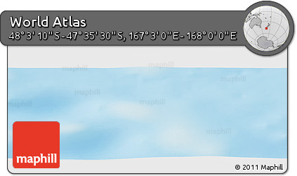 Physical Panoramic Map of the Area around 47° 49' 20" S, 167° 31' 30" E