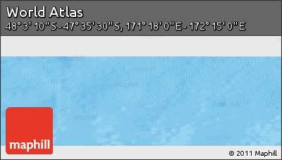 Political Panoramic Map of the Area around 47° 49' 20" S, 171° 46' 30" E