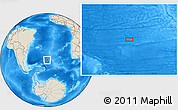 Shaded Relief Location Map of the area around 47° 49' 20" S, 21° 10' 29" W