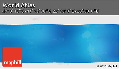 Physical Panoramic Map of the Area around 47° 49' 20" S, 23° 1' 29" E