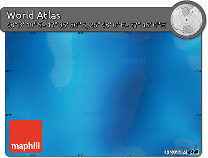 Physical Map of the Area around 47° 49' 20" S, 27° 16' 29" E
