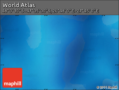 Physical Map of the Area around 47° 49' 20" S, 27° 16' 29" E