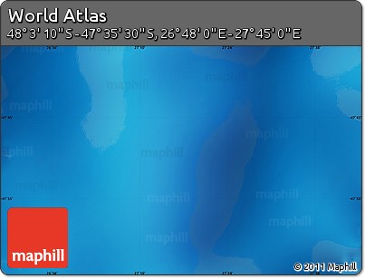 Physical Map of the Area around 47° 49' 20" S, 27° 16' 29" E